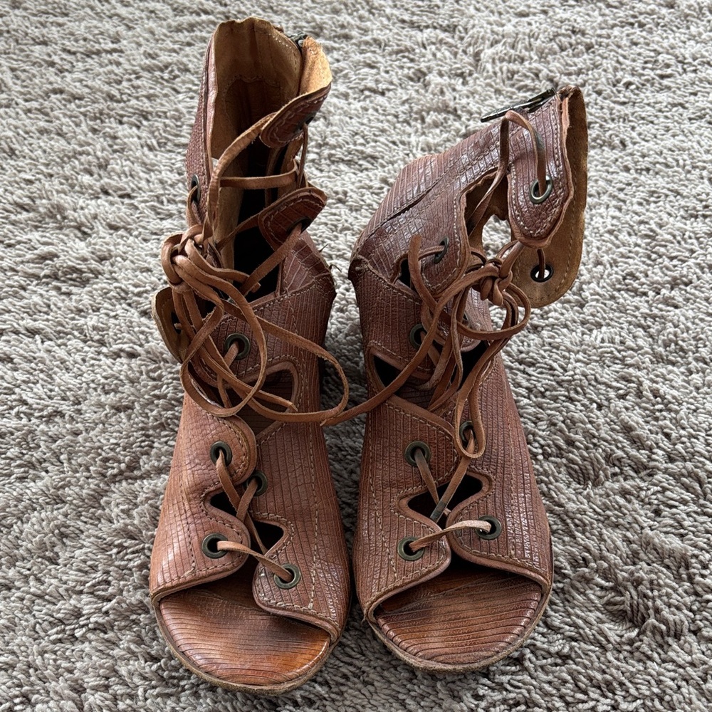 A.S.98 Brown Lace-Up Women's Boots